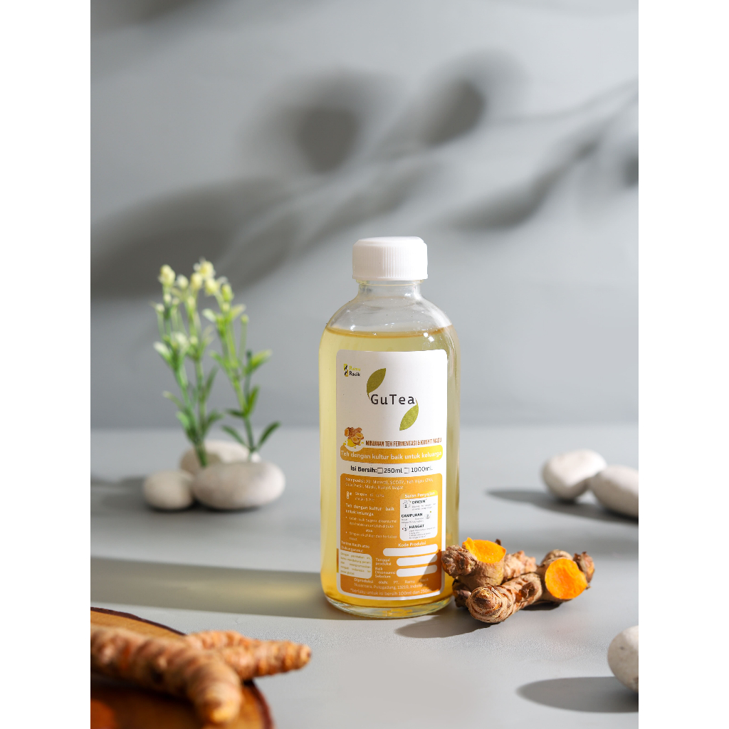 

Gutea Kombucha 250 ml - Kunyit Madu - Teh Fermentasi dengan Kunyit & Madu