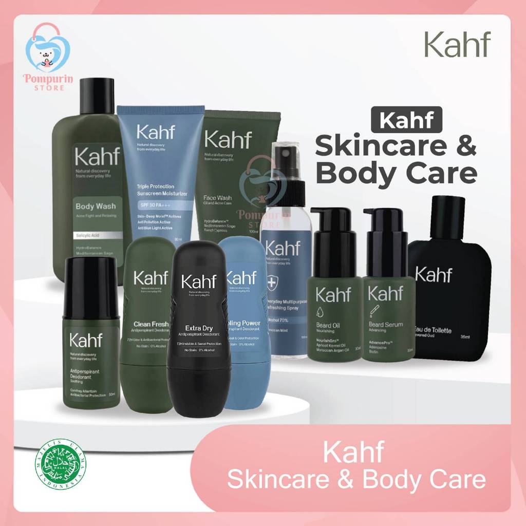 KAHF Face Wash / Body Wash / Refreshing Spray / Face Scrub/ Deodorant / Eau de Toilette / Sunscreen 