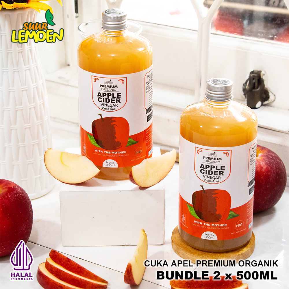 

Suur Lemoen Cuka Apel Organik 1 Liter - Premium Apple Cider Vinegar With The Mother
