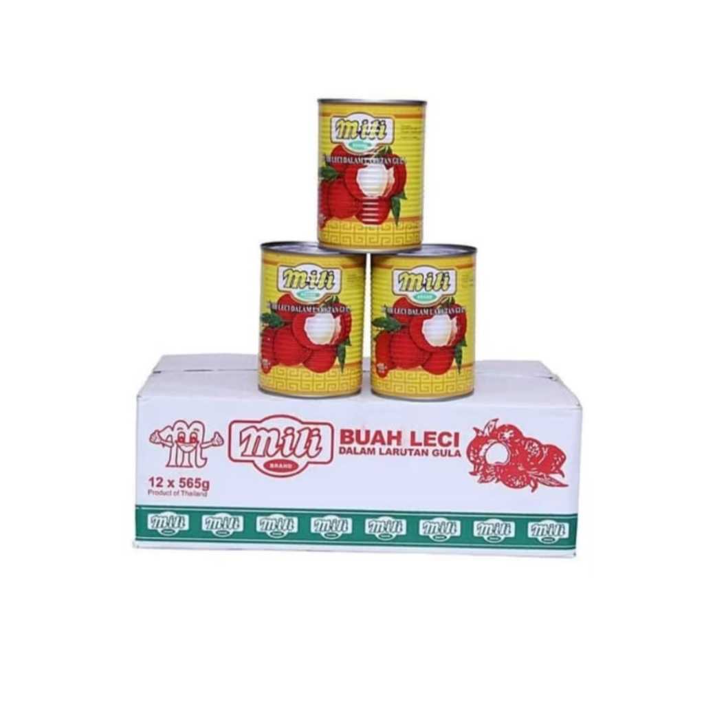 

MILI Lychee Leci Kaleng 1 KARTON isi 12 Kaleng