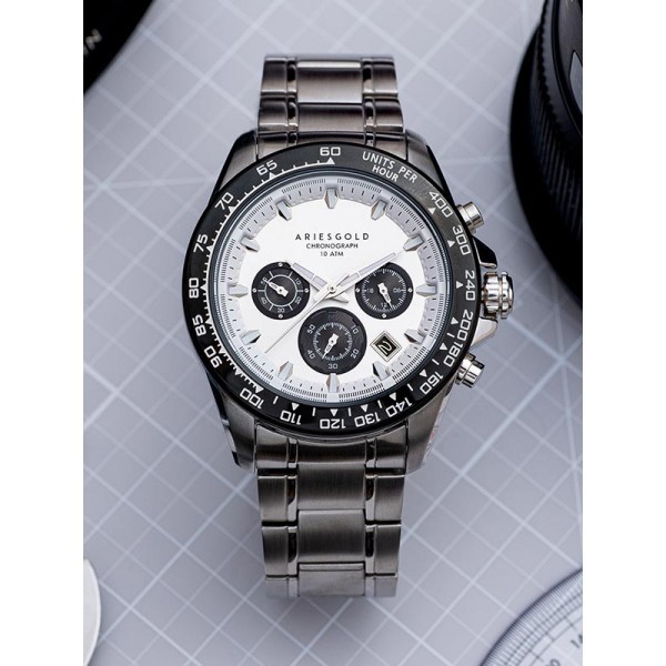 [FREE MUG] Jam Tangan Pria Original Aries Gold Inspire Monza G-7024-SBK-SBK The Real Premium Watches