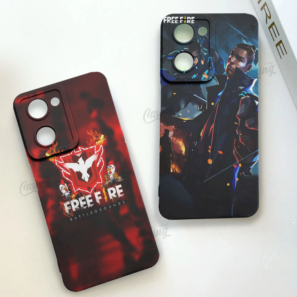 For Vivo Y03 Y18 Y20 Y12 Y28 4G Y100 Y22 Y16 Y17S Softcase Casing Trand Hp  Gambar Free Fire - GM42