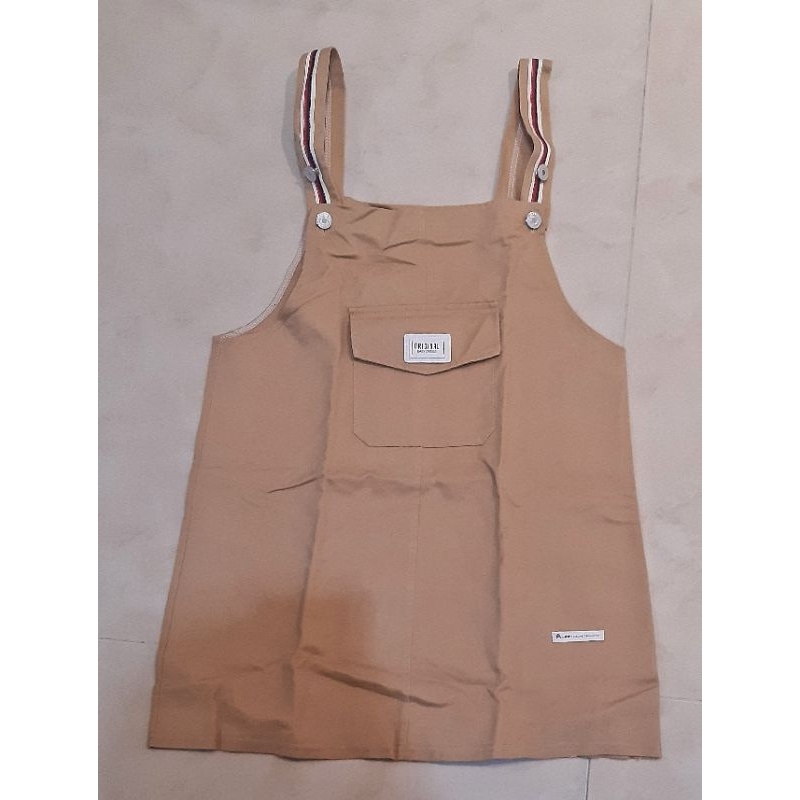 Overall jumpsuit Monyet apron coklat wanita
