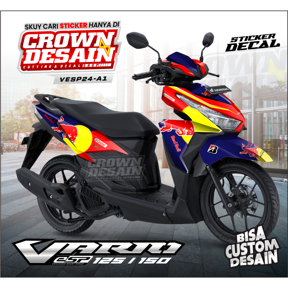 Sticker Decal Honda Vario 150-125 (Tipe Lama) - Decal Stiker Motor Vario 150 ESP 2015 Fullbody - Aks