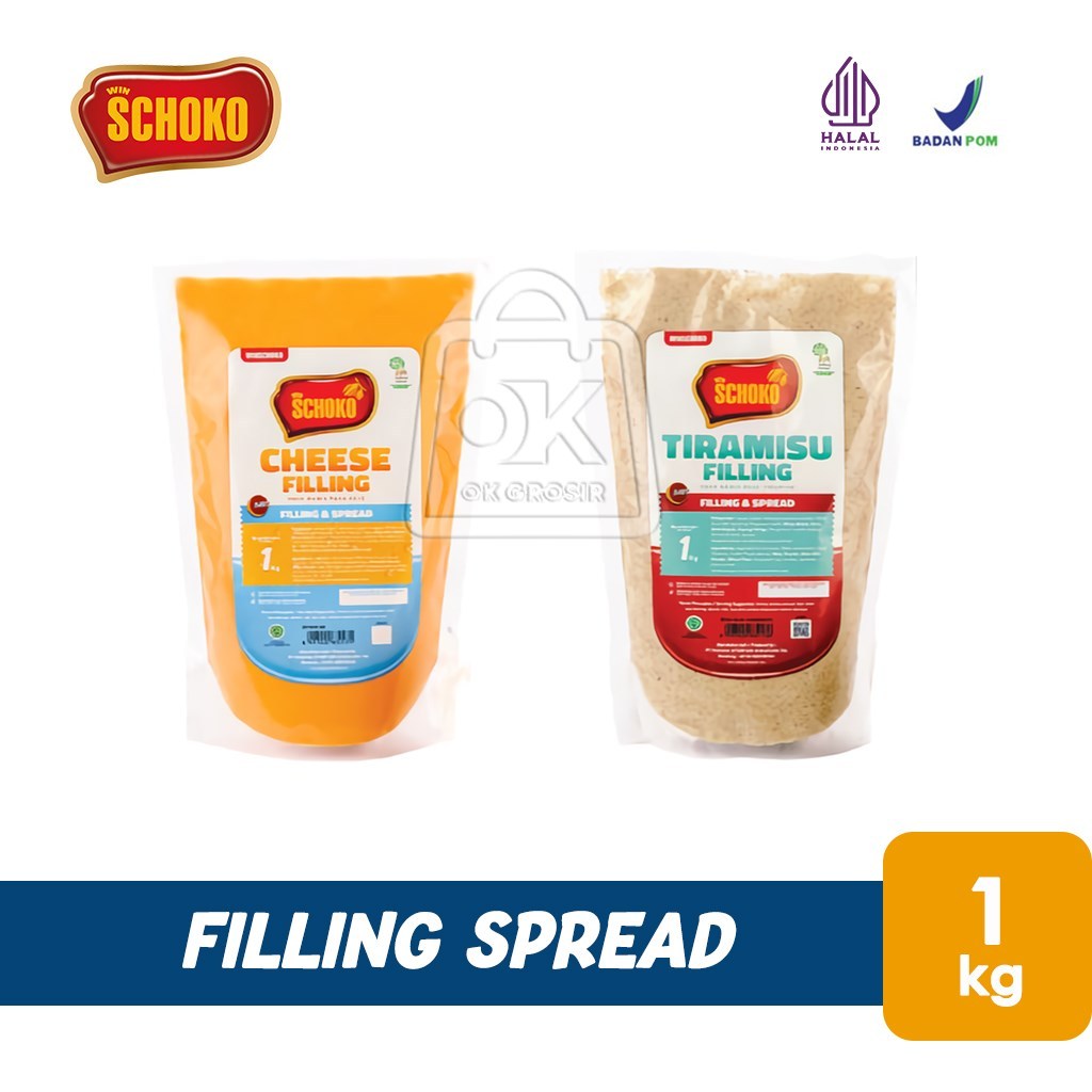 

Selai Filling Saus SCHOKO Spread Saus Manis Olesan Isian Roti (ASLI 1 Kg)
