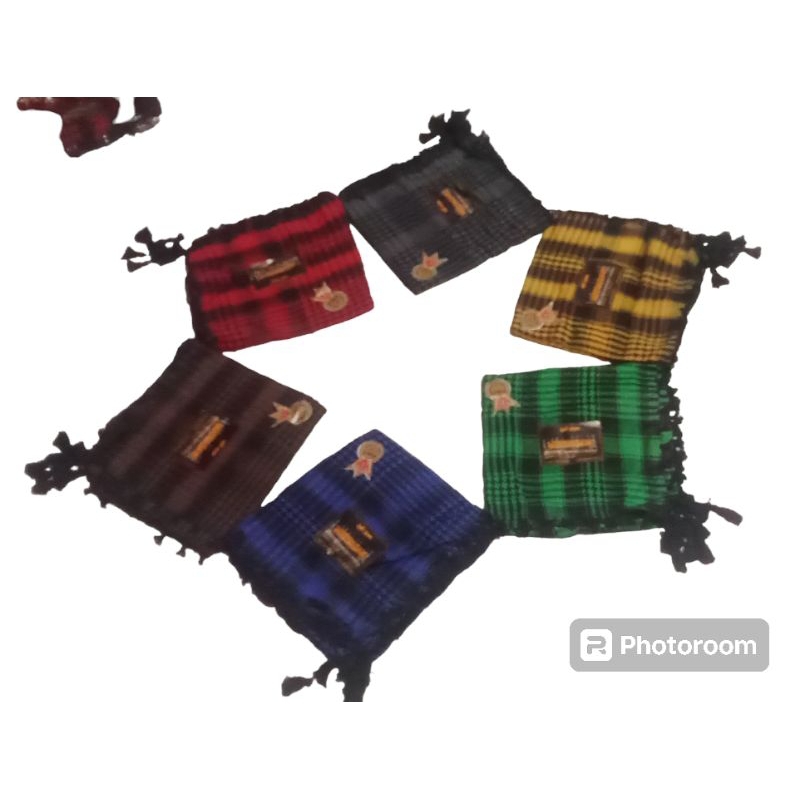 GROSIR isi 10 pcs sorban multajam motif jangung latar hitam latar putih songket