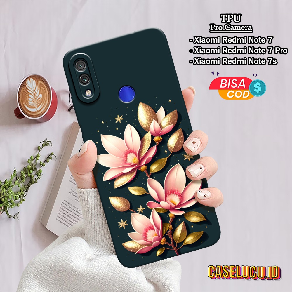 Casing Hp Xiaomi Redmi Note 7 / 7 Pro / 7s Terbaru Fashion Case Bunga Case Hp Xiaomi Redmi Note 7 / 