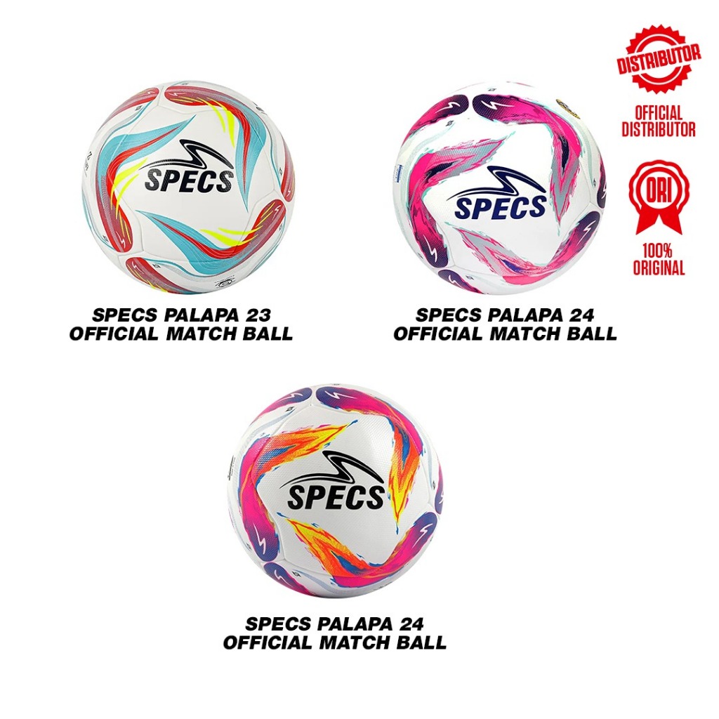BOLA SEPAK LIGA 1 SPECS ILLUZION II MADA DAN PALAPA FB FIFA OFFICIAL MATCH BALL