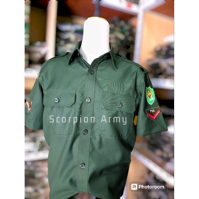 Setelan PDH TNI AD Scorpion Bahan Semi Wool