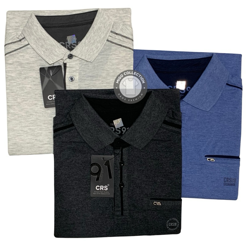 KAOS KERAH KANTONG PREMIUM CRS91 MISTY FASHION PRIA/COWOK DEWASA | BAJU KEREN  BAHAN KATUN TERBARU