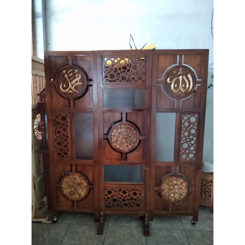 sketsel kaligrafi full jati jepara cantik minimalis