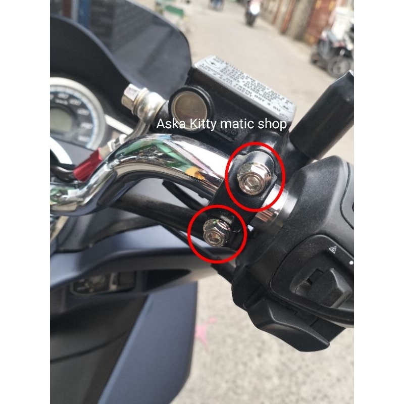Buat bracket Spion kanan PCX CBU/indo stainless 2kunci