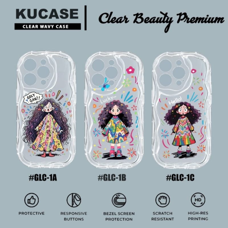 Case Melting Softcase Bening Silikon Wave Clear Case Gambar Motif GLC-1 Case Redmi Note 13 Pro 4G Re