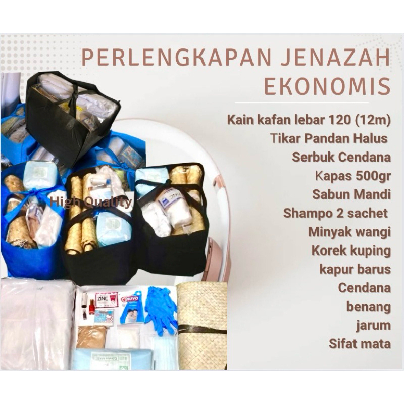 Kain kafan perlengkapan jenazah komplit kain kafan kualitas terbaik bukan kain kafan biasa yg sulit 