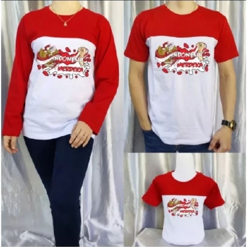 kaos MerahPutih MERAH PUTIH MOTIF INDONESIA MERDEKA GARUDAA 0001JA