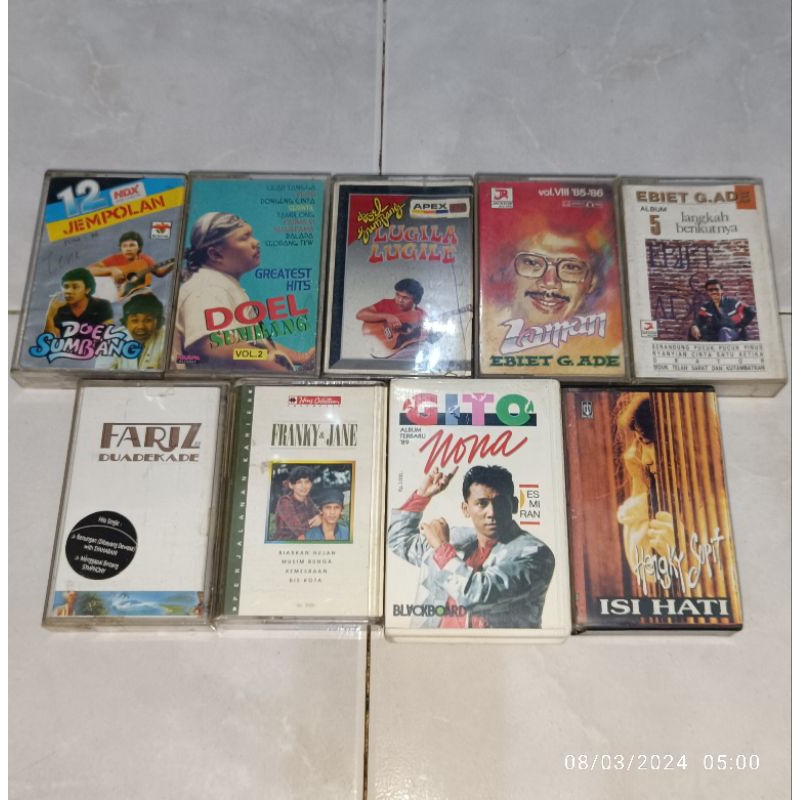Kaset Pita Indonesia DOEL SUMBANG-12 Jempolan / DOEL SUMBANG-Greatest Hits Vol. 2 / DOEL SUMBANG-Lu 