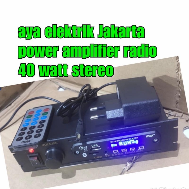 AEBRAND POWER AMPLI MP3 BLUETOOTH FM RADIO USB PLAYER / AMPLI MINI POWER AMPLIFIER RAKITAN BLUETOOTH