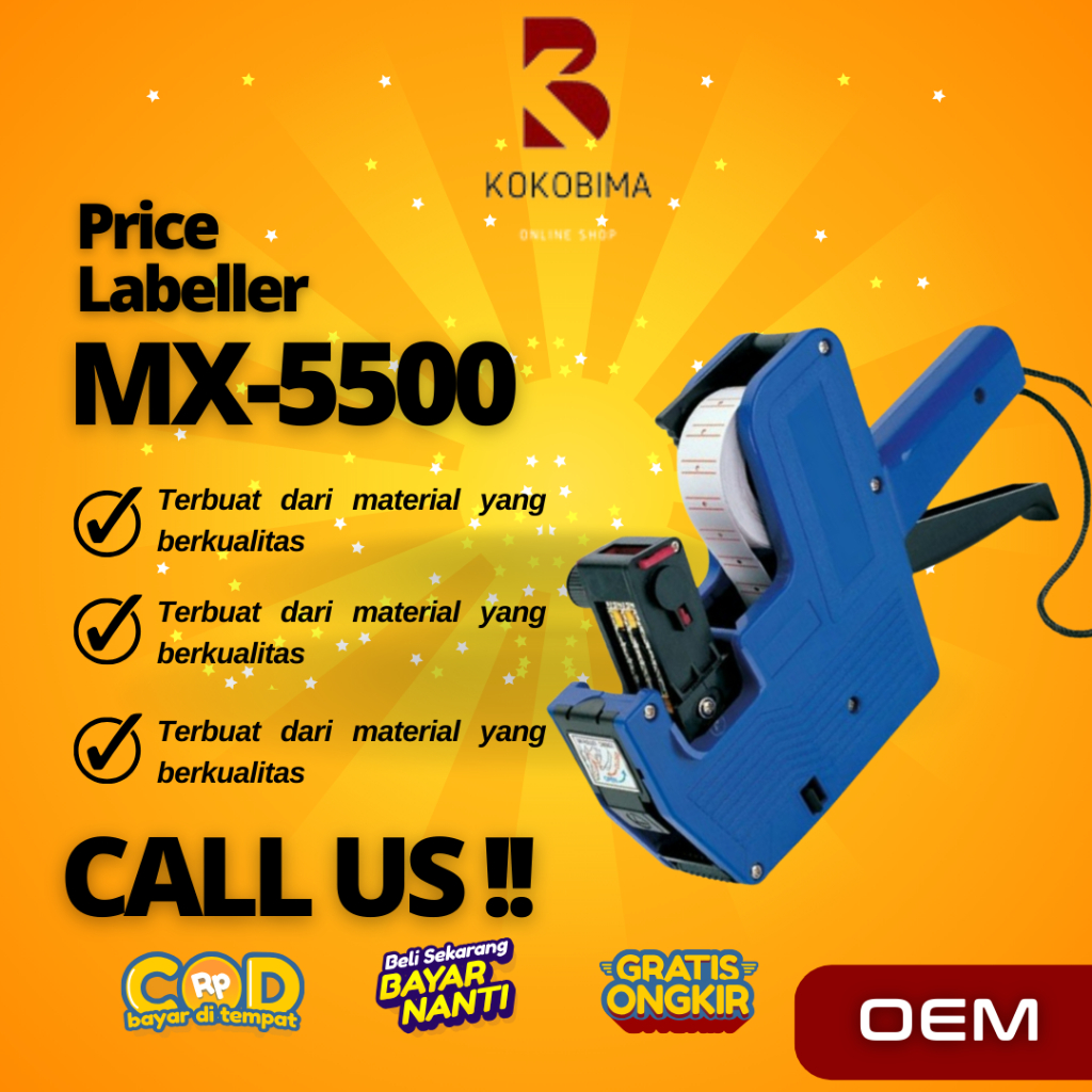 

[PROMO] Price Labeller MX-5500 [1 Baris/8 Digit] [Biru]