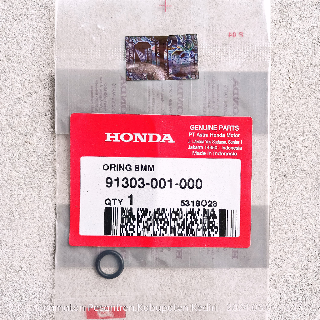 O-Ring Baut Setelan Kopling Supra-Fit Kirana-Karisma Supra-X 125 Ori AHM