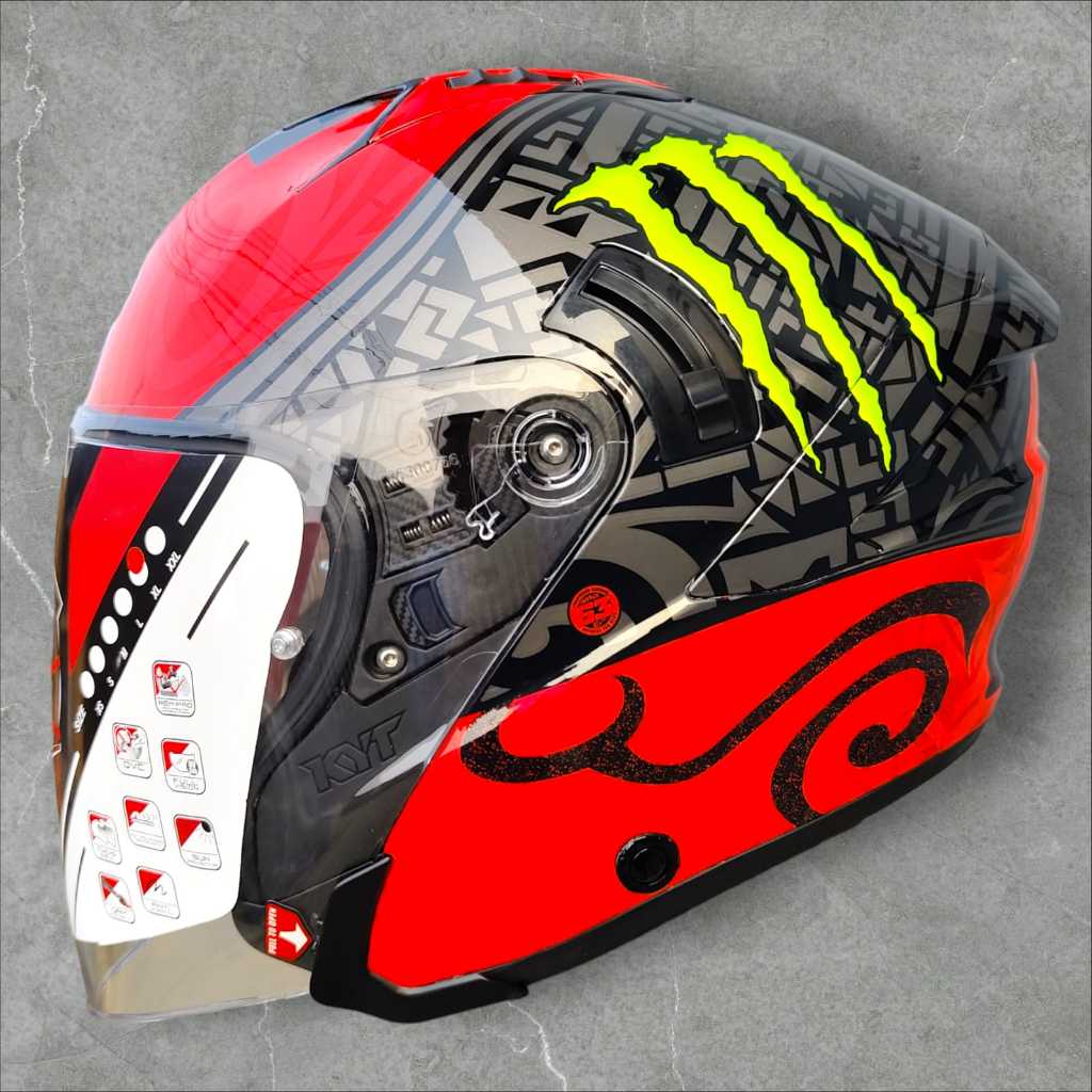 KYT NFJ PECCO BAGNAIA BLACK RED GLOSS