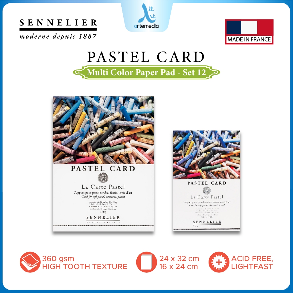 

Sennelier Pastel Card Paper Multi Color Set 12 Coloring