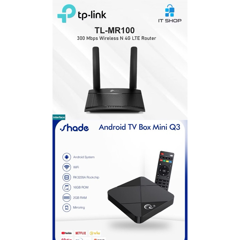 Tp-Link TL-MR 100 + Android TV Box mini Q3