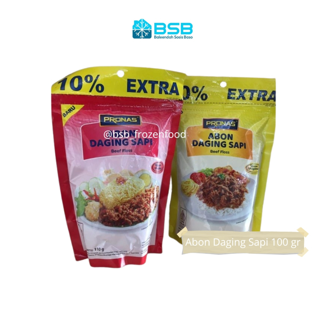 

PRONAS Abon Daging Sapi Original Pedas Kemasan Pouch Zip Lock 100 gram Praktis Siap Makan