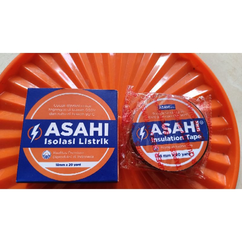 ISOLASI LISTRIK HITAM ASAHI UK 18mm×20 Yard Kuat Tidak Mudah Putus