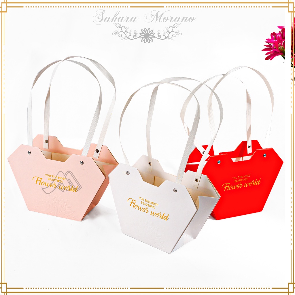 

Flower bag Tas Buket Bunga Hand Bag Paper bag Flower World