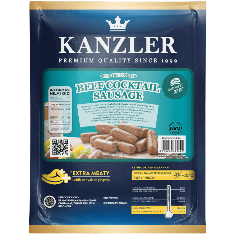 

Kanzler Beef Cocktail Sausage (Sosis Sapi) 500gr