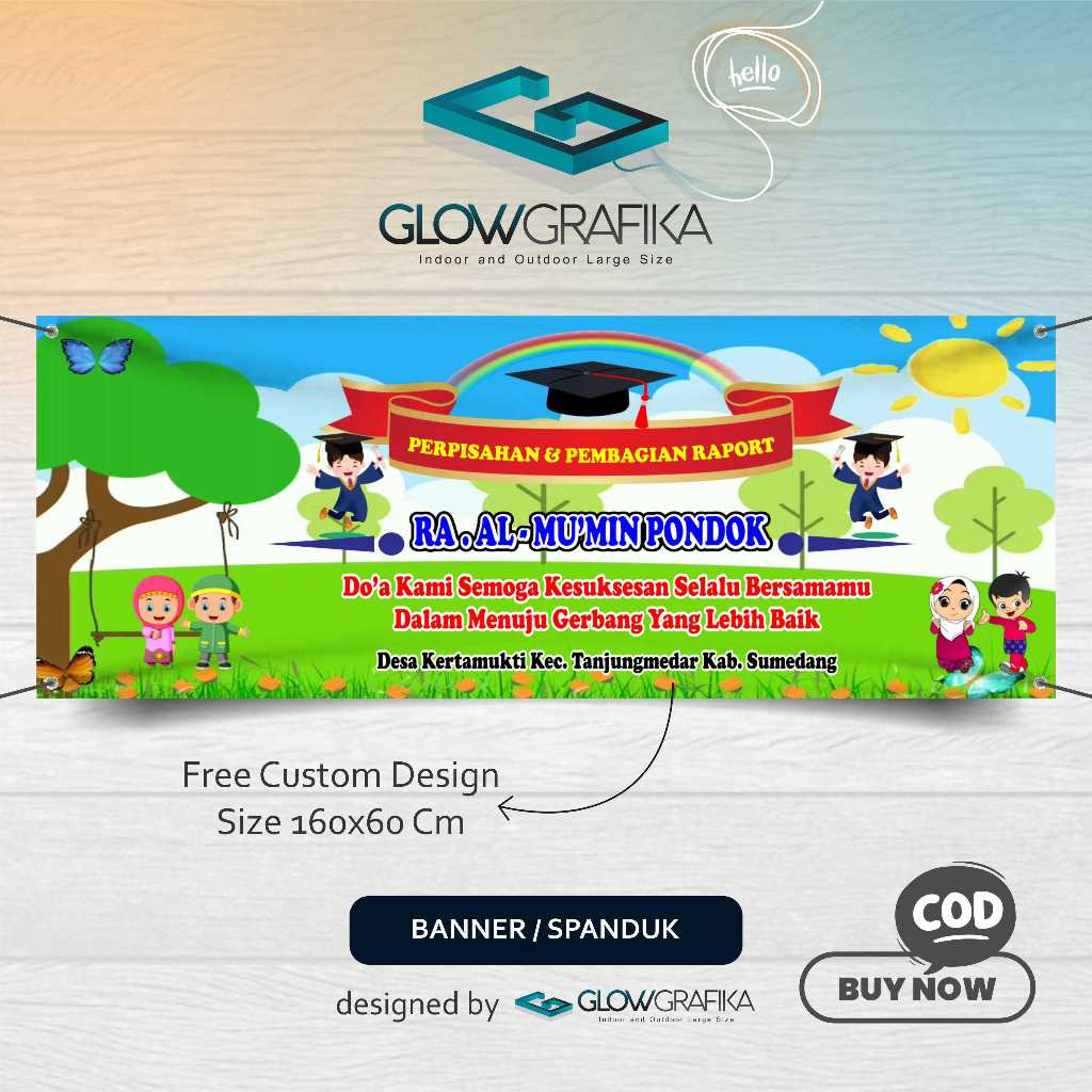 Cetak Spanduk Banner spanduk perpisahan tk kober