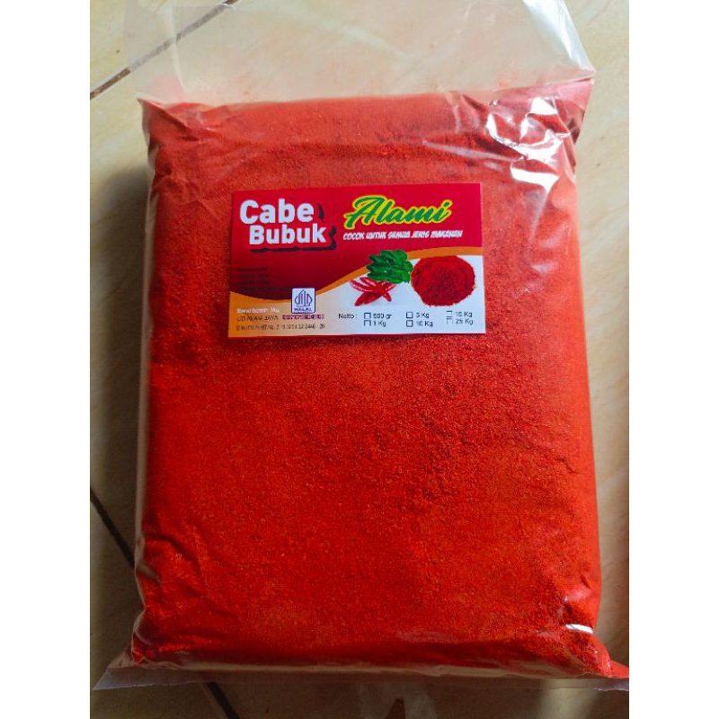 

RK60 Kemasan ( 1Kg ) Cabe Bubuk Halus Ori Xtra Pedas