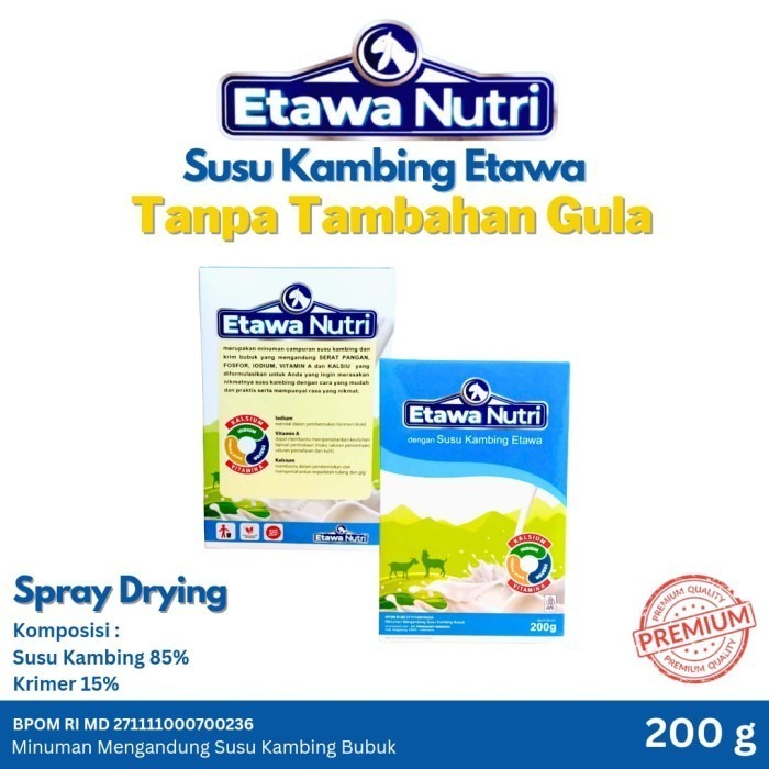 

Susu Kambing Etawa Nutri Rasa Original BPOM Halal isi 200gr
