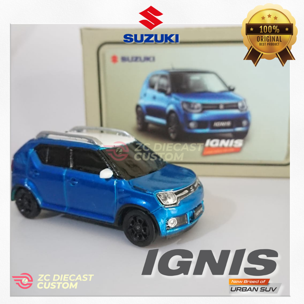 Diecast Mobil Suzuki Ignis GX AGS Skala 1:43 Miniatur IGNIS, Replika IGNIS. CUSTOM WARNA dan PLAT.
