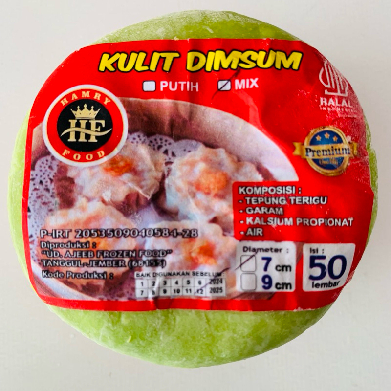 

kulit dimsum mix 4 warna isi 50