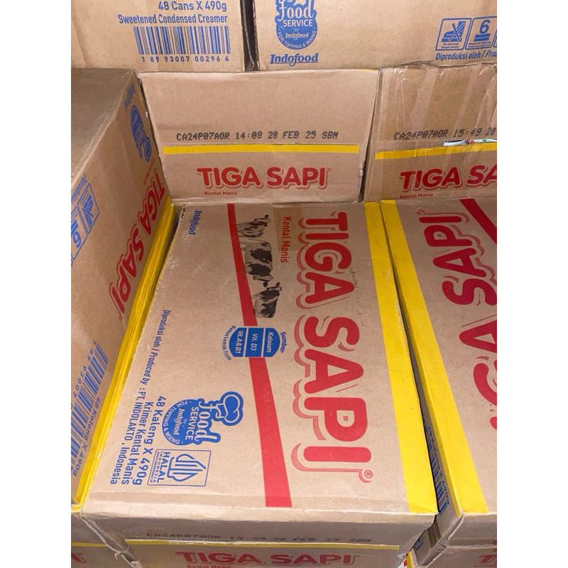 

Susu kental manis SKM tiga sapi 490gr 1dus isi 48pcs