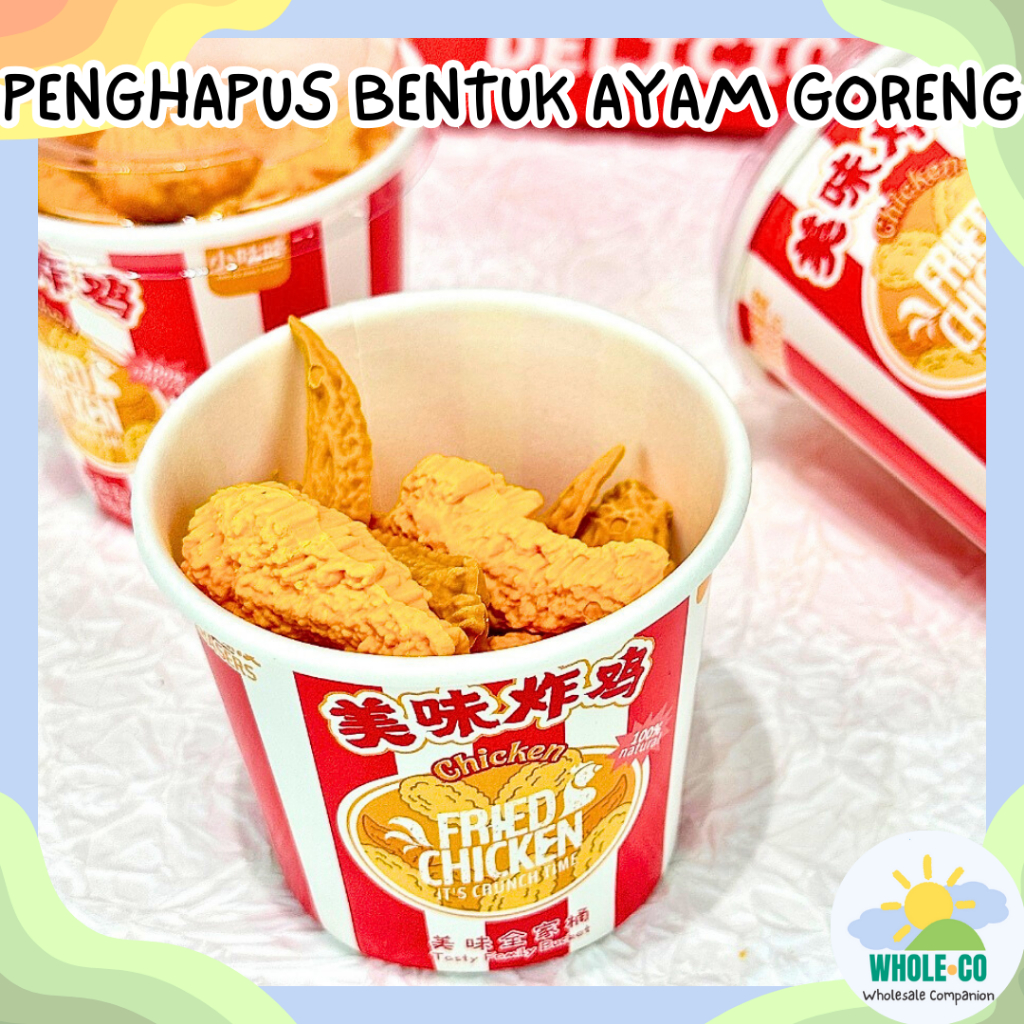 

Penghapus Bentuk Ayam Goreng Fast Food Premium Bucket Chicken Lucu Unik Termurah Grosir Cod