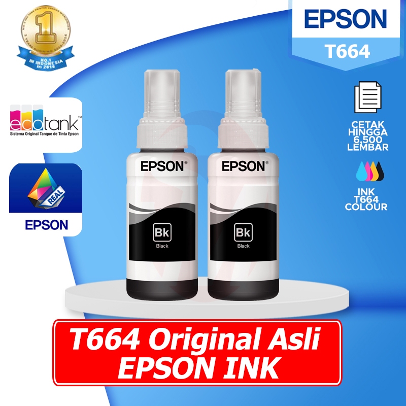 EPSON Tinta T 6641 (2Pcs) (C13T664100) Combo