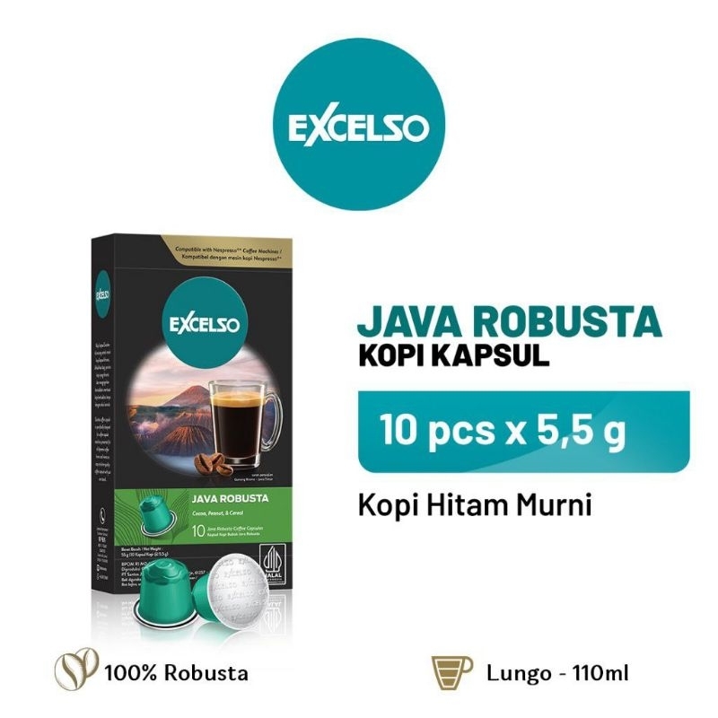 

Excelso kopi Java robusta-Nespresso compatible coffee capsule