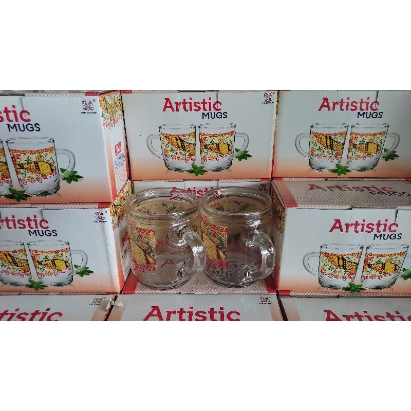 GELAS KACA SET ISI 2