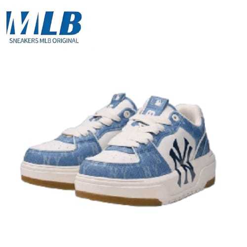 Sepatu MLB Chunky Liner Denim Classis Monogram NY Yankees / MLB Original