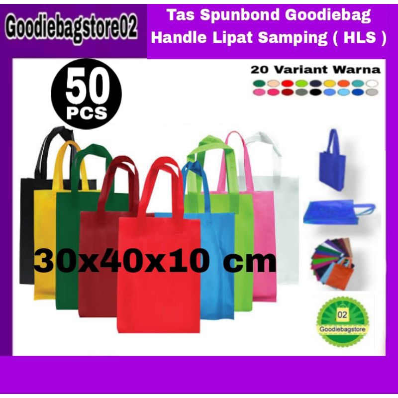 

{ 50 PCS } Tas Kain Spunbond Goodiebag 30x40 | Souvenir | Seminar | Tas Serbaguna