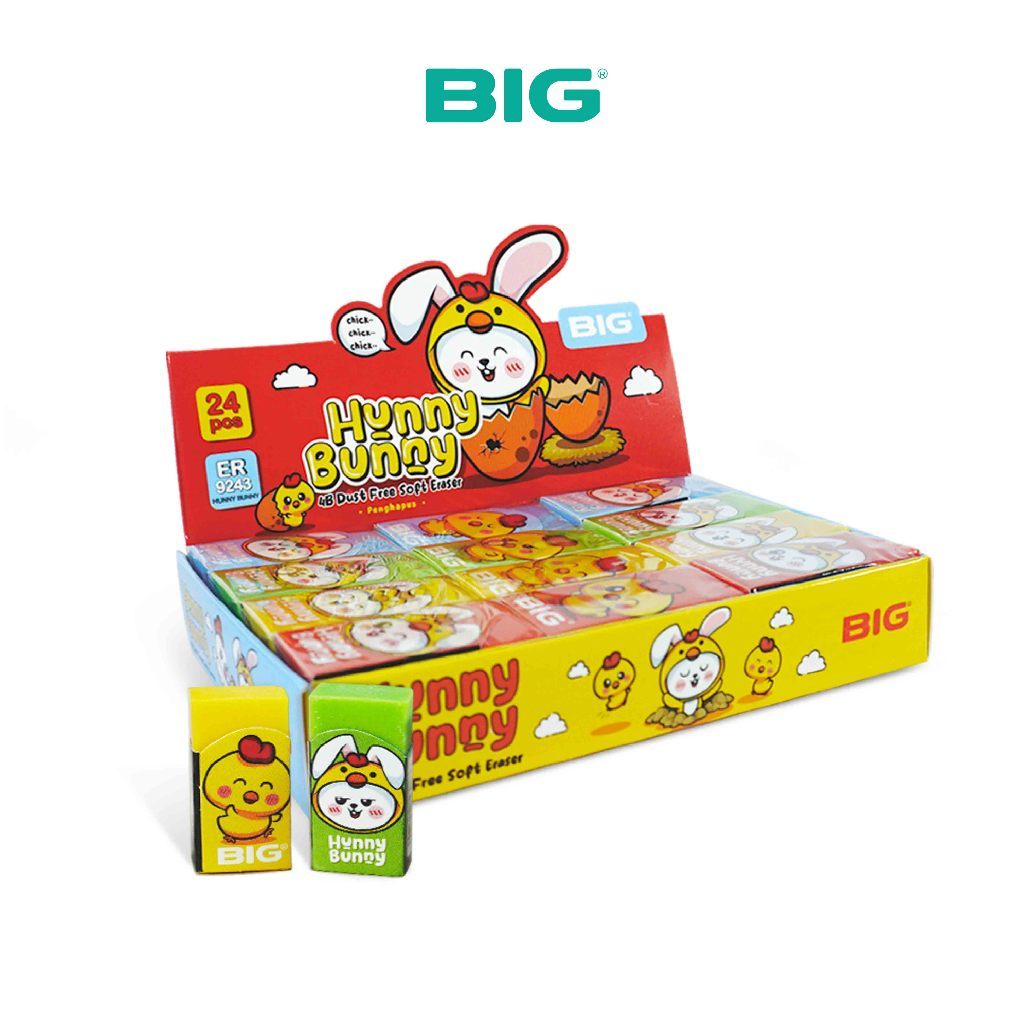 

BIG Penghapus / Eraser Pensil Warna Warni Kecil Dust Free Hunny Bunny Series ER-9243HUNNYBUNNY