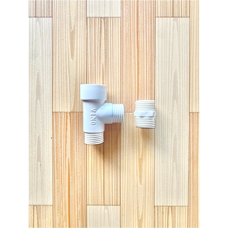 HS Double nepel dan T drat 1/2 PVC