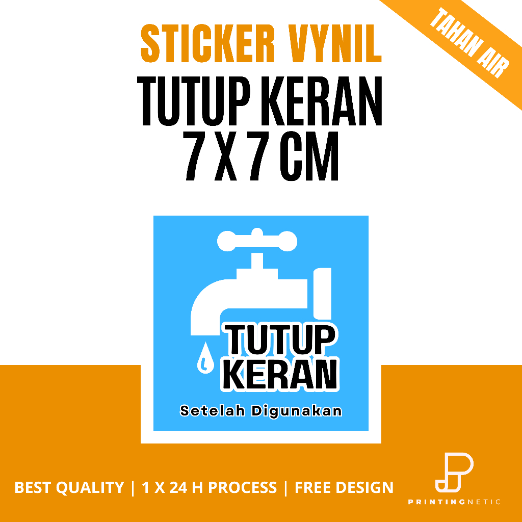 

Sticker Tutup Keran ( Vynil Tahan Air ) Ukuran 7 x 7 Cm MURAH!!!