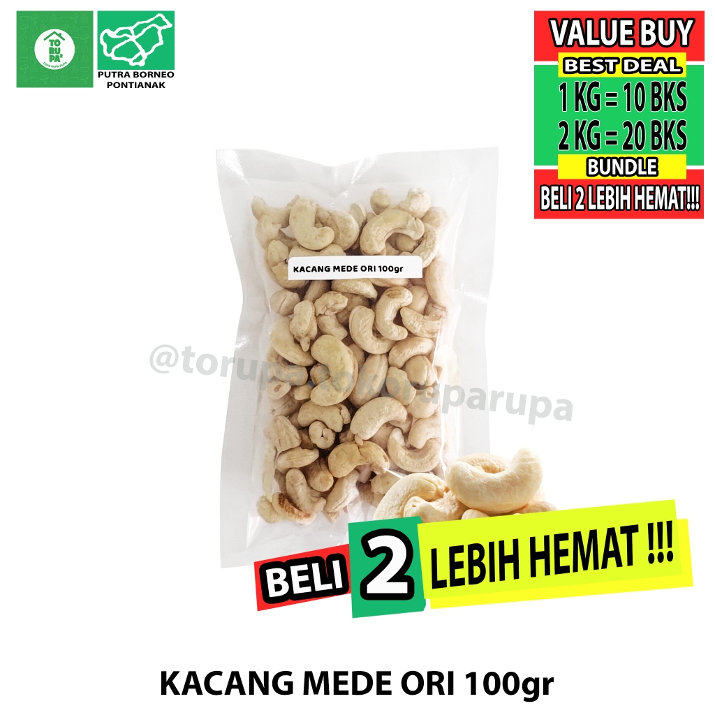 

Kacang Mede Ori 100gr / Kacang Mete / Kacang Mente Mentah Murah