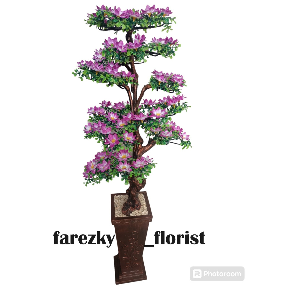 [pohon bunga bonsai/ pohon hawai artificial tinggi 140 / bonsai bunga sudut semanggi bunga pojok rua