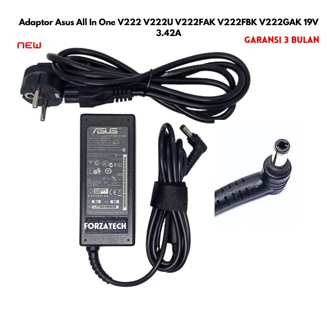 Adaptor Charger Asus All In One V222 V222U V222FAK V222FBK V222GAK 19V 3.42A New Bergaransi 3 Bulan