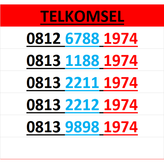 nomor cantik simpati telkomsel seri tahun 1974 murah lengkap w1000