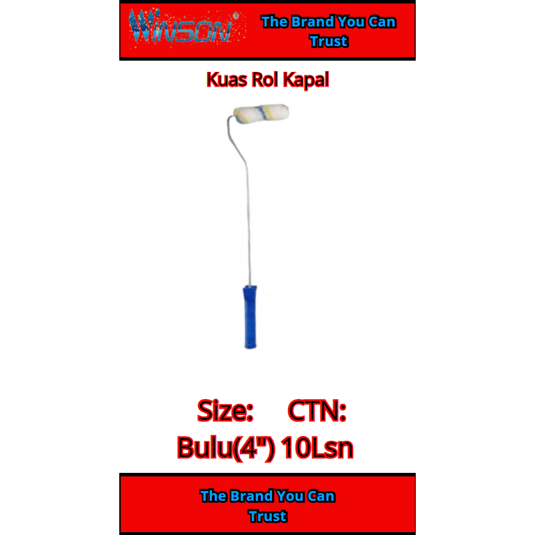 kuas Roll Cat Kapal - Kuas Roll Cat Mini - High quality / PROMO RRT Kuas Rol Kapal 4" / Kuas Rol Kec